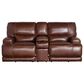 Sienna Designs Power Reclining Console Loveseat with Power Headrest in Longhorn Bramble , , large