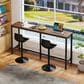 FDW 71" Bar Height Pub Table in Brown and Black, , large