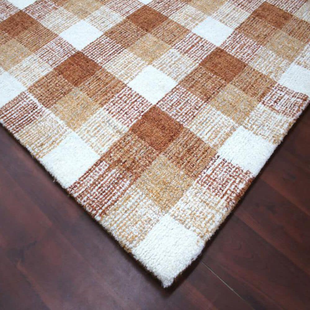 Amer Rugs Tartan 8&#39; x 10&#39; Orange Area Rug, , large