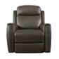 Bassett Douglas Leather Power Recliner in Sable, , large