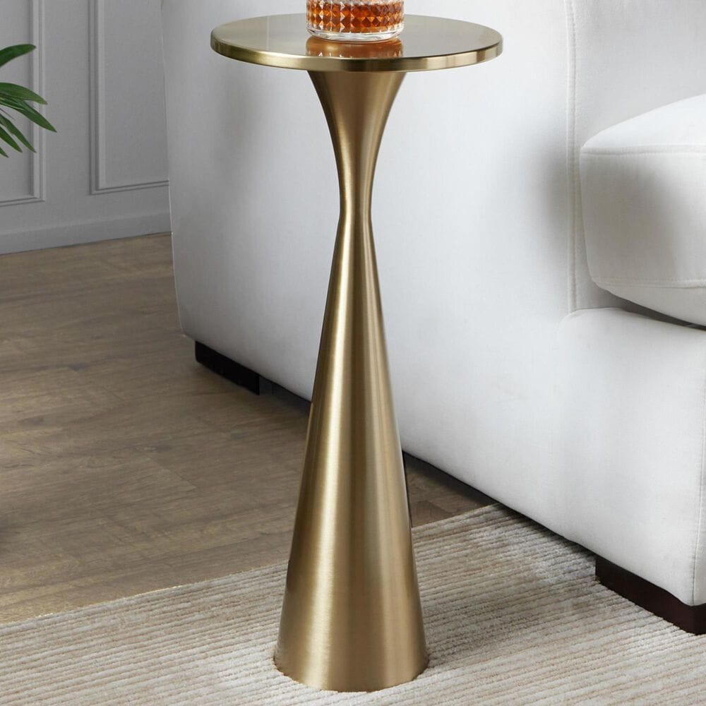 Lumisource Gemma 22&quot; Side Table in Modern Brass, , large