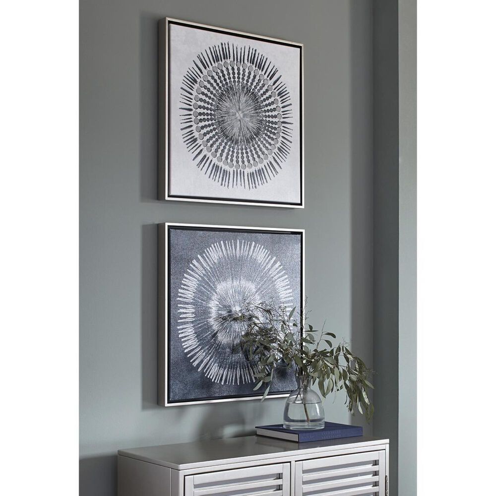 Ashley 25" x 25" Monterey Wall Art with Blue and White, , large