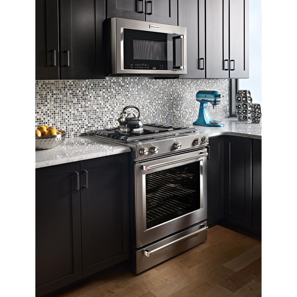 KitchenAid 30 Inch 5 Burner Gas Convection SlideIn Range with Baking