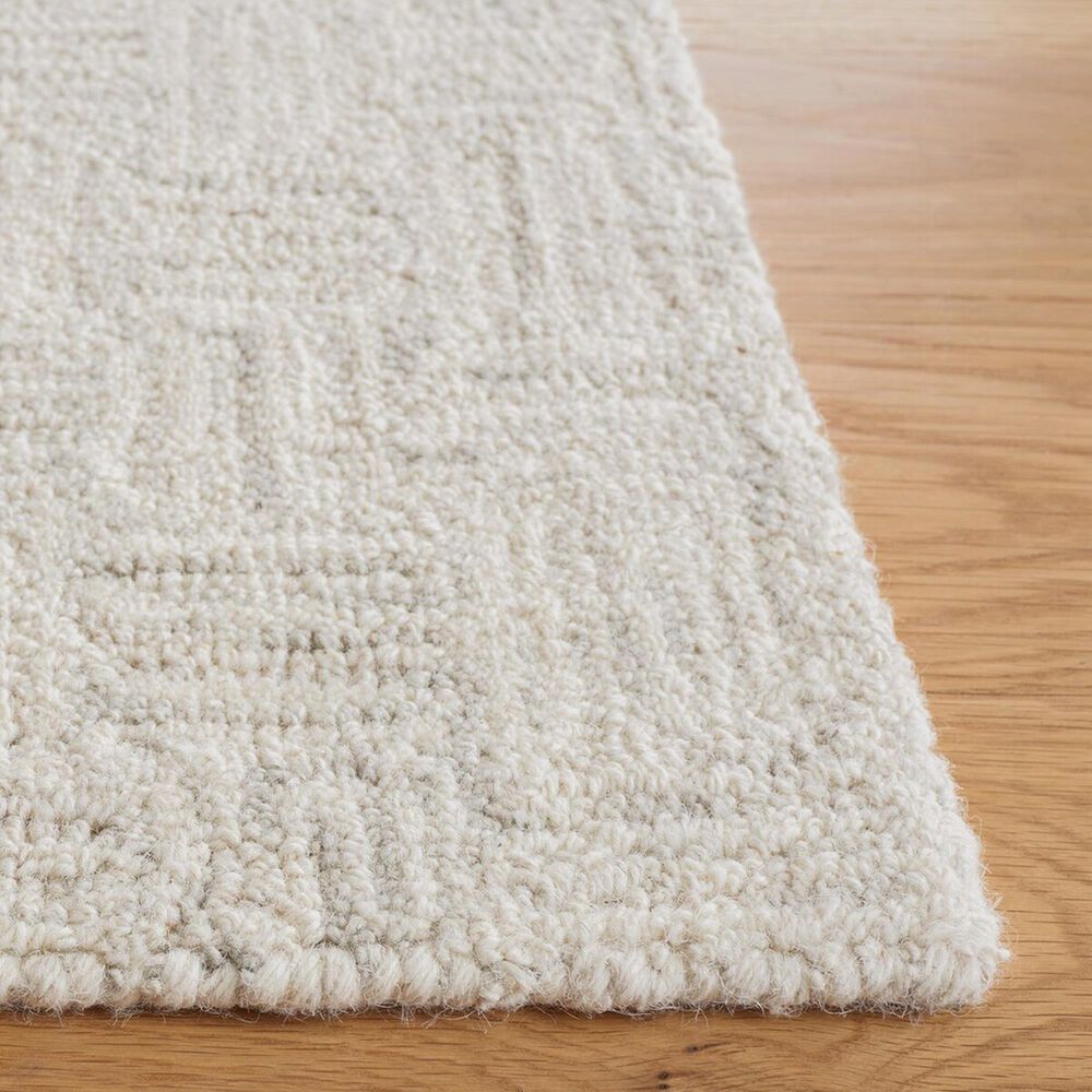 Safavieh Micro-Loop 2&#39;3&quot; x 7&#39; Light Grey and Ivory Runner, , large