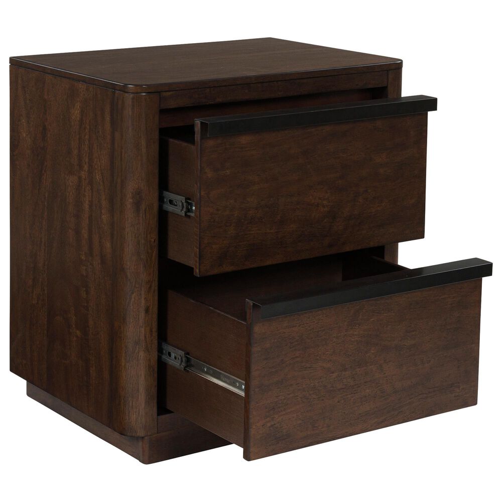 Millenium Dilenno 2 Ball Bearing Smooth Gliding Drawer Nightstand in Dark Brown, , large