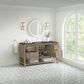 James Martin Vanities Breckenridge 60" Single Bathroom Vanity in Whitewashed Oak with 3 cm Parisien Bleu Quartz Top and Rectangular Sink, , large