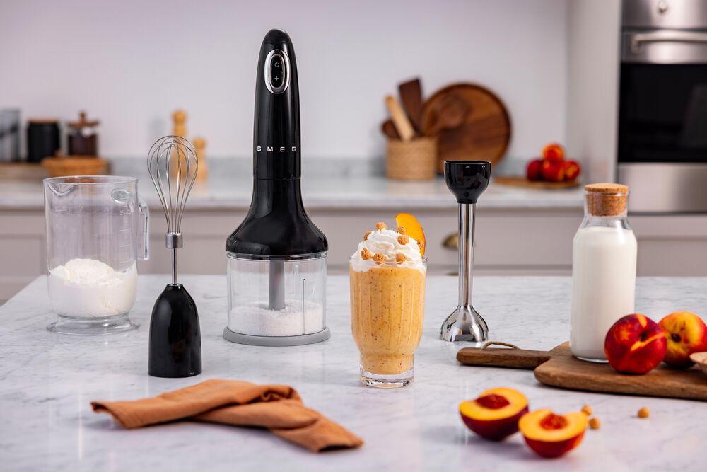 SMEG Retro-Style Hand Blender with Accessories in Black, , large