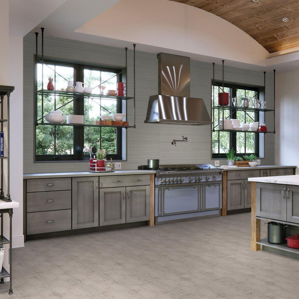 Dal-Tile Fabric Art Modern Linear Medium Gray 12&quot; x 24&quot; Porcelain Tile, , large