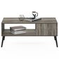 HOMLUX 2-Tier Mid-Century Modern Coffee Table in French Oak, , large