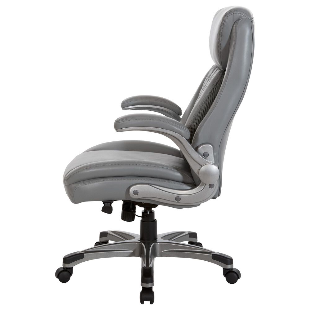 Valor Living Executive Chair with Grey Upholstery in Titanium, , large