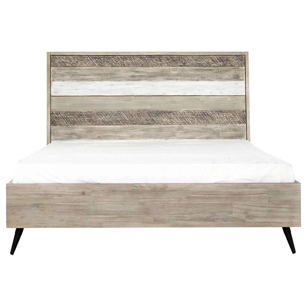 Blue River Bridges 4-Piece Queen Bed Set in Natural and Gray, , large