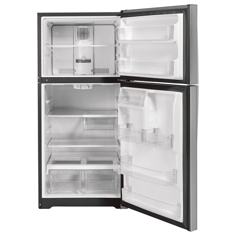 GE Appliances 19.2 Cu. Ft. GTS19KYNRFS Top Freezer Refrigerator in Stainless Steel, , large