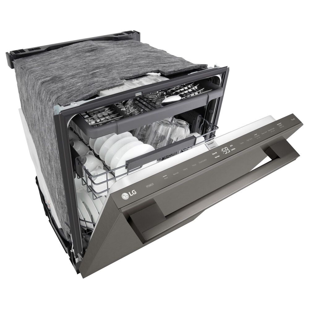 LG 24" Built-In Bar Handle Dishwasher with SteamAssist in Black Stainless Steel, , large