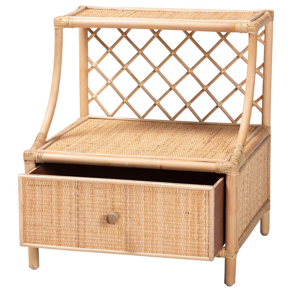 Baxton Studio Lalo 1-Drawer Nightstand in Natural Brown, , large