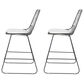 Hearth and Haven Niez Outdoor Counter Stool with Ivory Cushion in Gray (Set of 2), , large