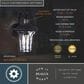 Vaxcel Abigail 1-Light Outdoor Motion Sensor Wall Sconce in Textured Black, , large