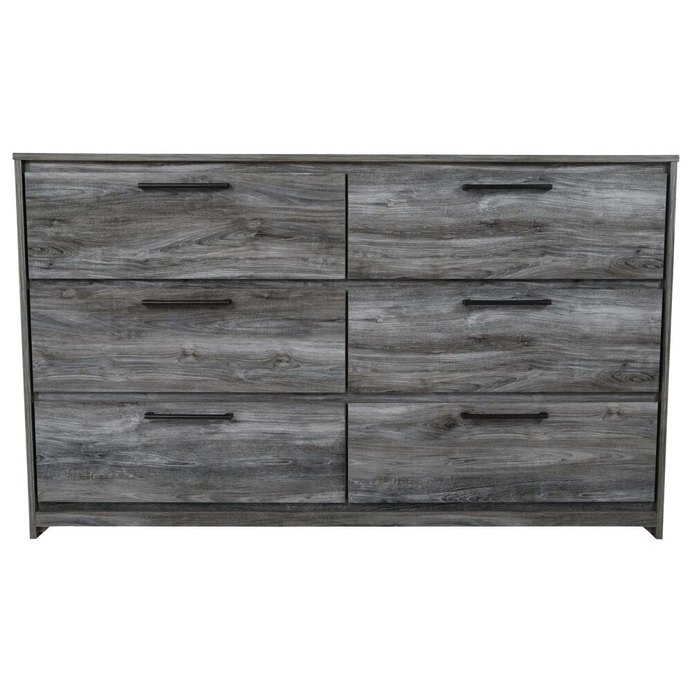 Ashley Baystorm 6 Drawer Dresser and Wide Frame Mirror in Gray, , large