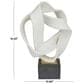 Maple and Jade 17" Decorative Sculpture in Matte White and Black, , large
