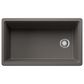 Blanco Inteos 33" Single Bowl Kitchen Sink in Volcano Gray, , large