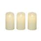 Maple and Jade Flameless Candle with Remote Control in Textured Beige (Set of 3), , large