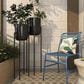 Maple and Jade Dome Indoor/Outdoor Planter with Removable Stand in Polished Black (Set of 2), , large