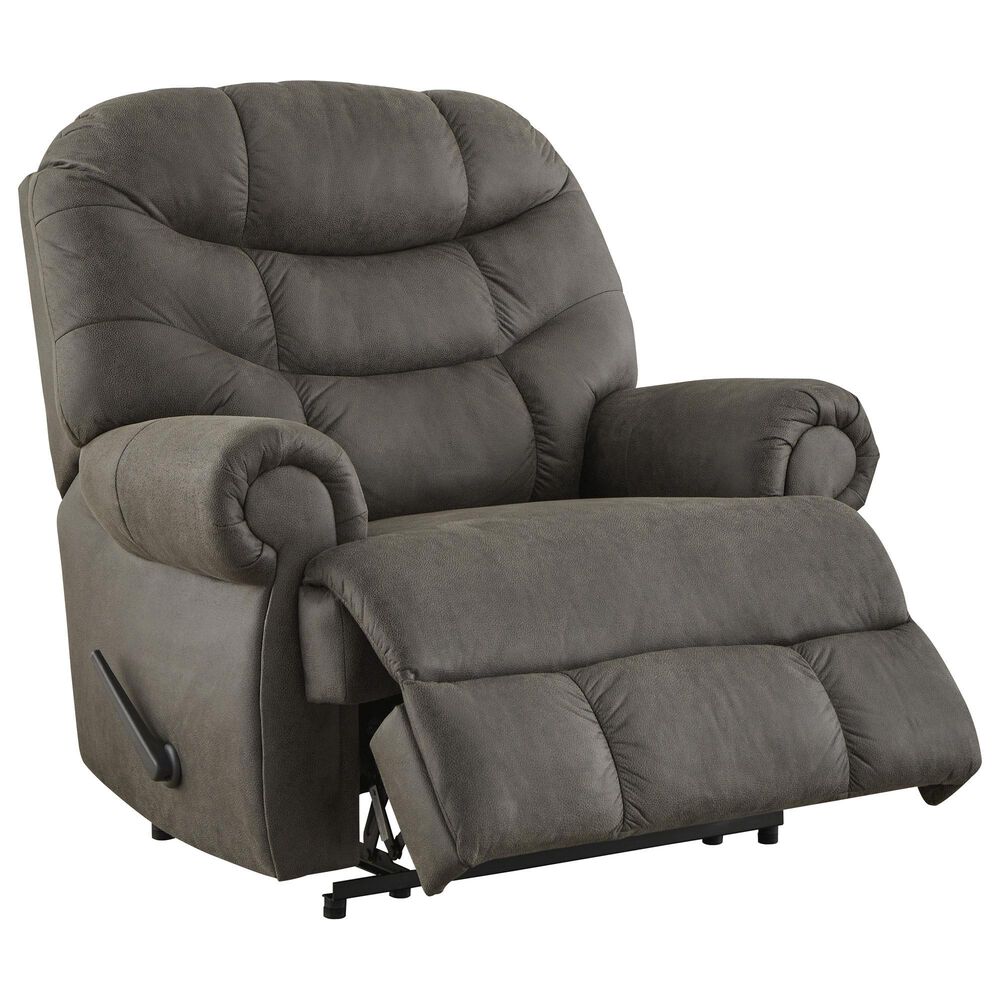 Ashley Camera Time Zero Manual Wall Recliner in Gunmetal, , large