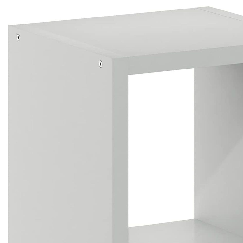 HOMLUX 2-Cube Reversible Open Back Bookshelf in Light Grey, , large