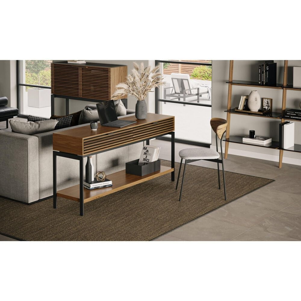 BDI Cora Console Table in Natural Walnut and Black, , large