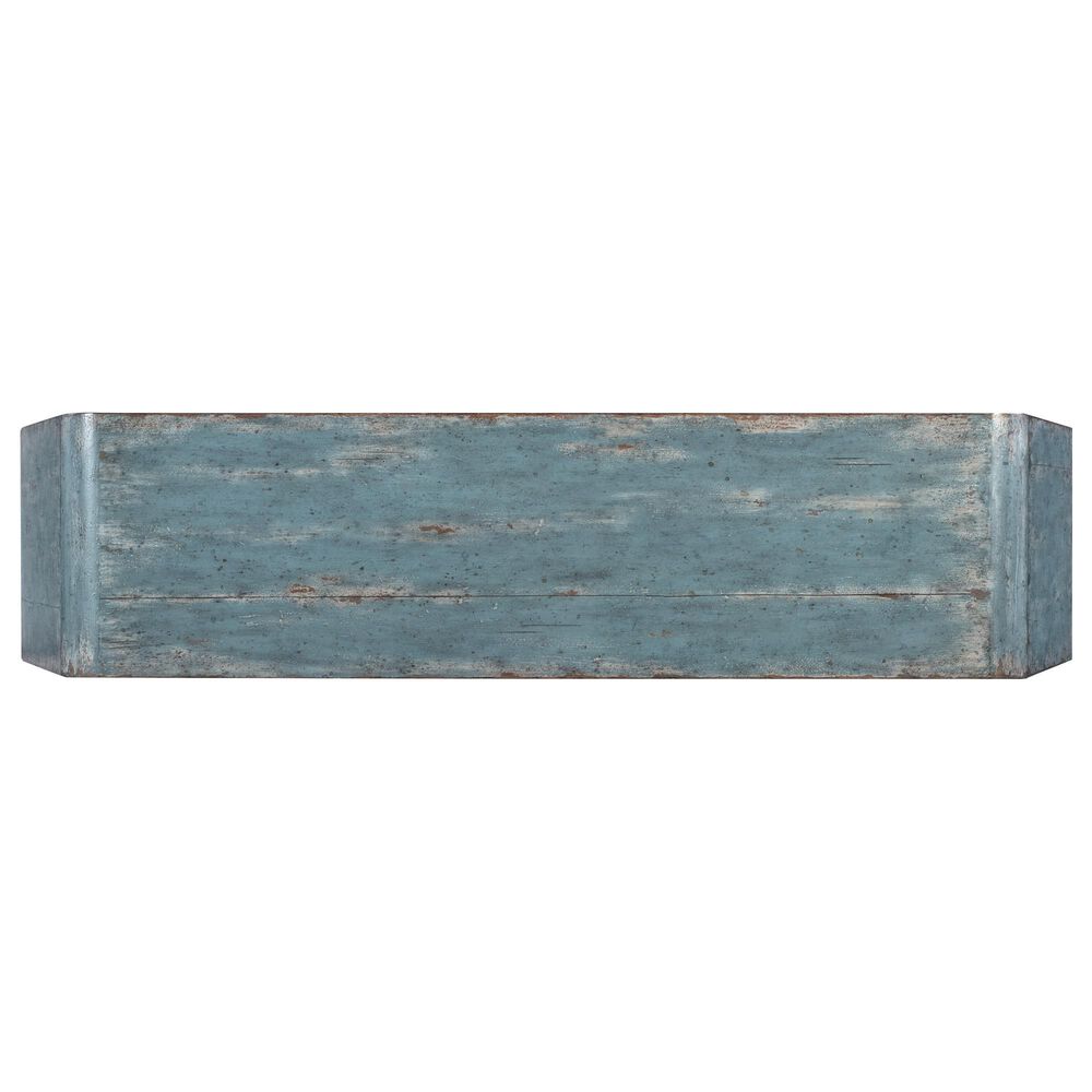 Hooker Furniture Commerce and Market Inside Track Console Table in Distressed Blue, , large