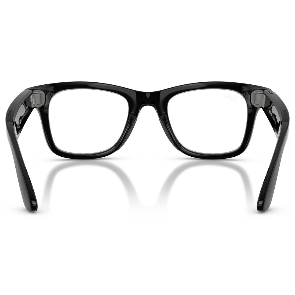 Rayban Glasses Wayfarer Gen 2 50mm Sunglasses with Clear and Graphite Green Transitions Lenses in Shiny Black, , large