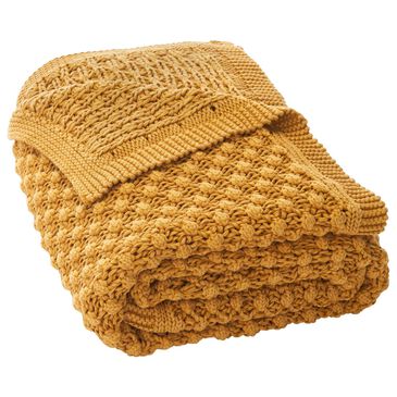 Safavieh Larza 50" x 60" Throw in Mustard Yellow, , large