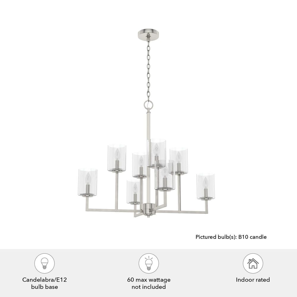 Hunter Kerrison 8-Light Chandelier in Brushed Nickel, , large