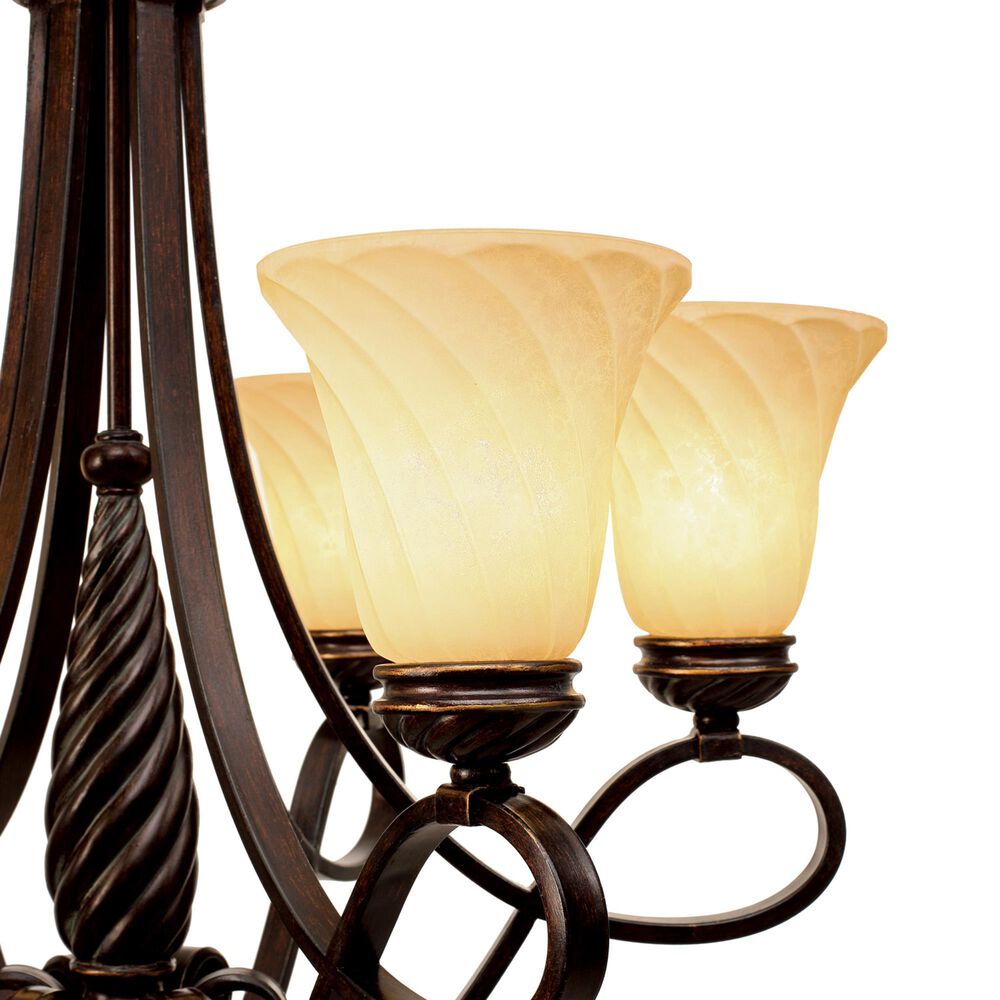 Golden Lighting Torbellino 6-Light Chandelier in Cordoban Bronze, , large