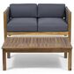 Hearth and Haven Laurel 2-Piece Patio Conversation Set with Gray Cushion in Teak, , large