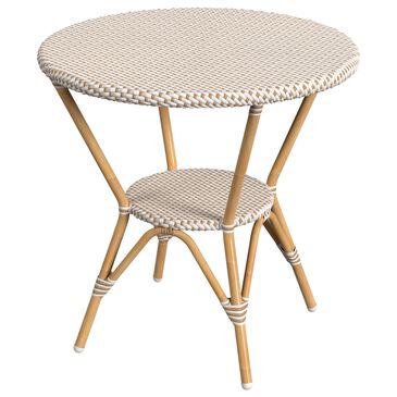 Butler Tobias Patio Bistro Table in Beige and White - Table Only, , large