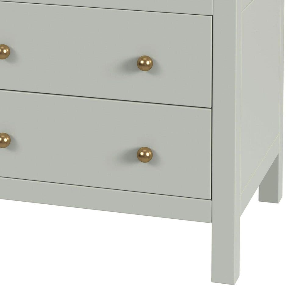 Butler Specialty Company Nora 2 Drawer Nightstand with Open Shelf in Sage Green, , large