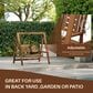 HOMLUX 2-Seat Outdoor Porch Swing Bench Meranti Wood Chair with Stand in Teak Oil, , large