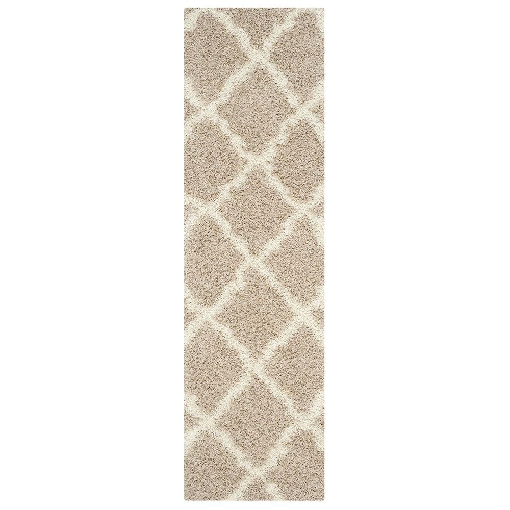 Safavieh Dallas Shag SGD257D-210 2"3" x 10" Beige/Ivory Runner, , large