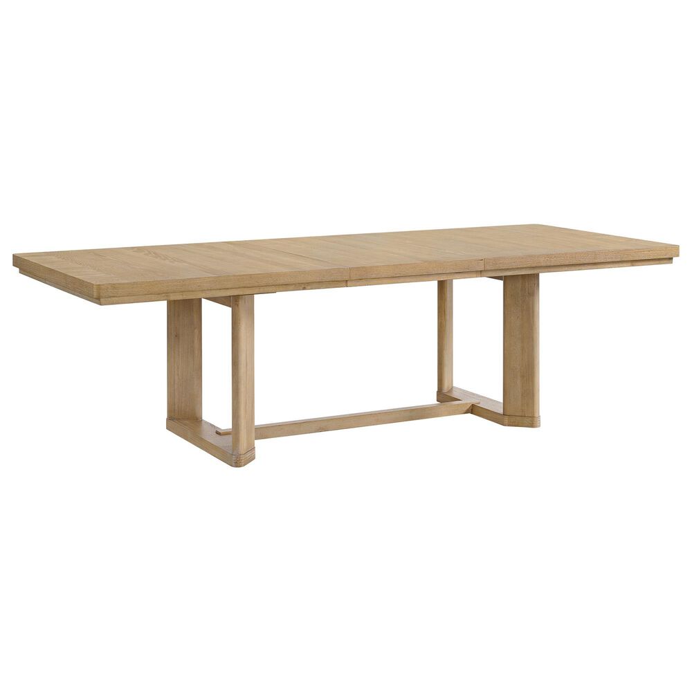 Emerald Home Furnishings Pacific Grove Trestle Dining Table in Sand Dune Brown - Table Only, , large