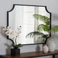 Baxton Studio Parcenet Metal Accent Wall Mirror in Black, , large