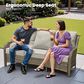 HOMLUX 5-Piece Grey Wicker Patio Set in Grey, , large