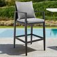 Armen Living Grand Patio Bar Stool in Dark Gray, , large