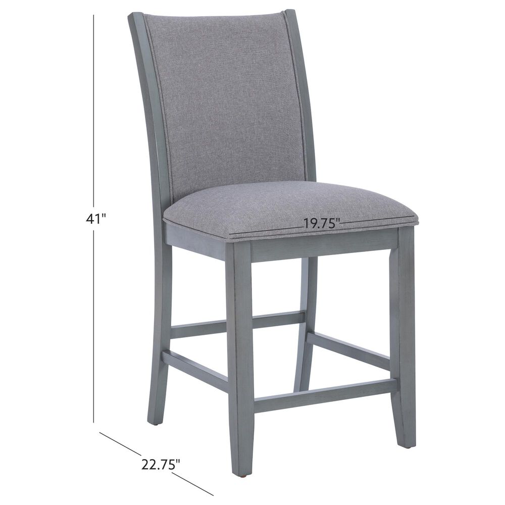 Linon Home Decor Bellevue Counter Stool in Light Grey (Set of 2), , large