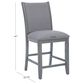Linon Home Decor Bellevue Counter Stool in Light Grey (Set of 2), , large