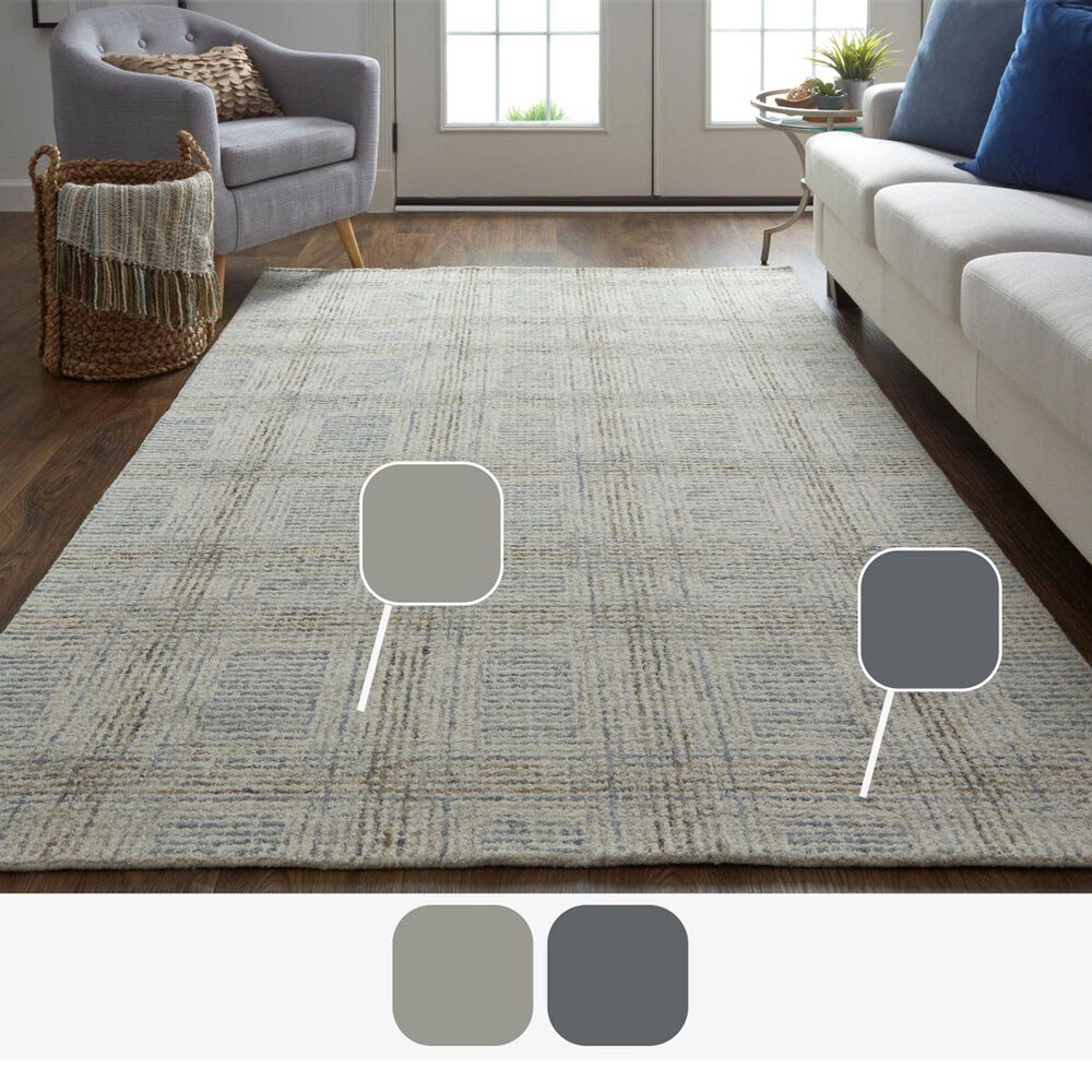 Feizy Belfort Gray 12&#39; x 15&#39; Area Rug, , large