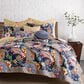 Levtex Bertelli 12" x 24" Lumbar Throw Pillow in Navy, Ochre, Pink and Green, , large