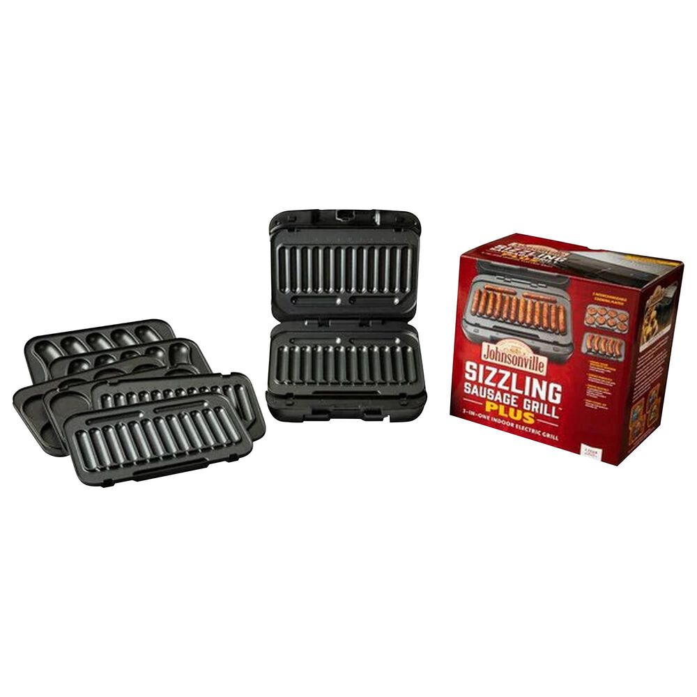 Englewood Johnsonville Sizzling Sausage Grill Plus with Free Tongs in Black, , large