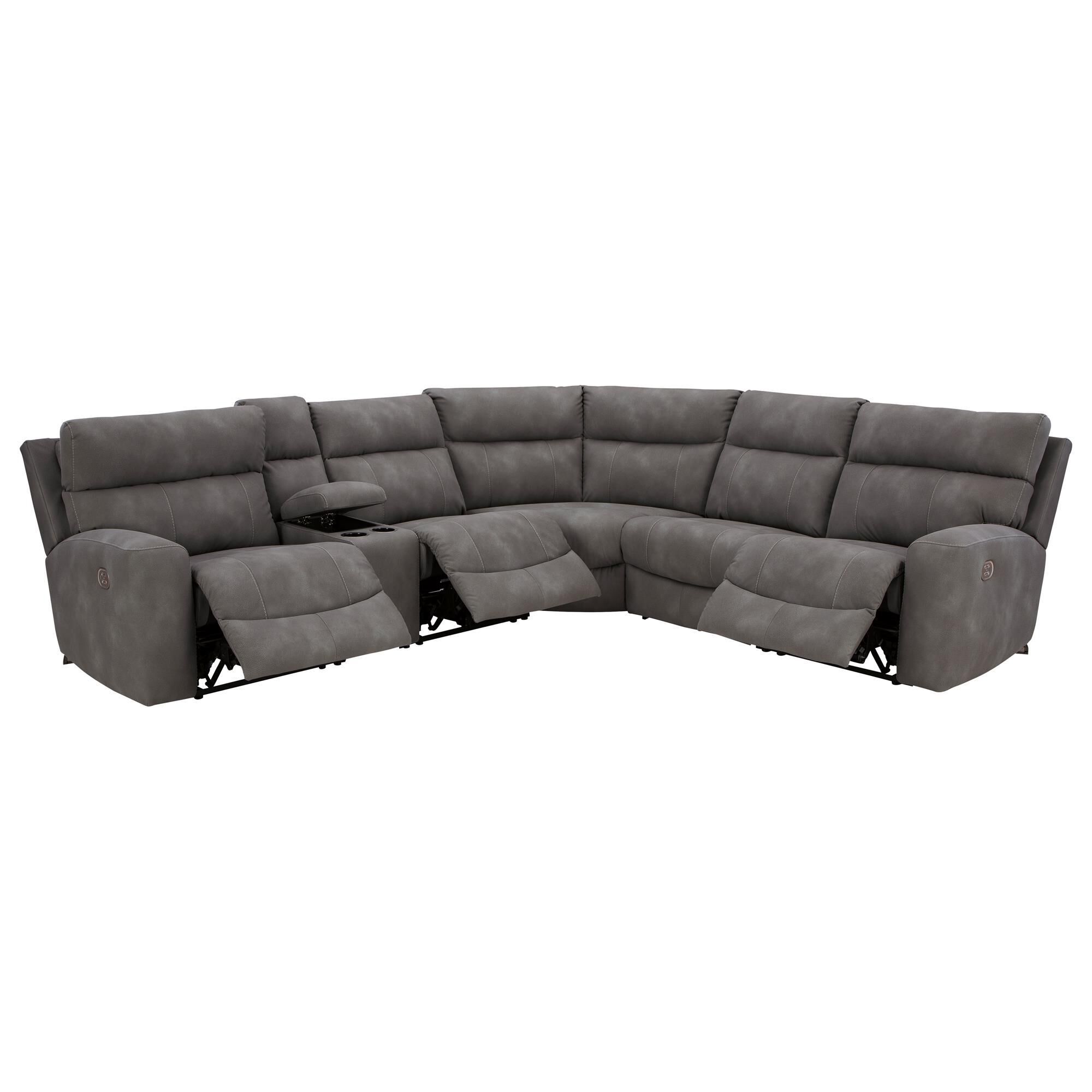 Ashley Next-Gen DuraPella 6-Piece Power Reclining Sectional in Slate