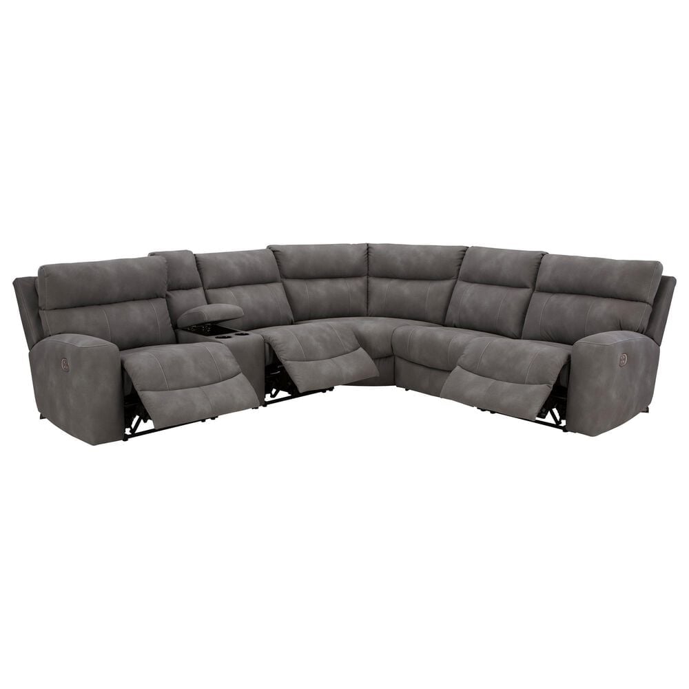 Ashley Next-Gen DuraPella 6-Piece Power Reclining Sectional in Slate, , large