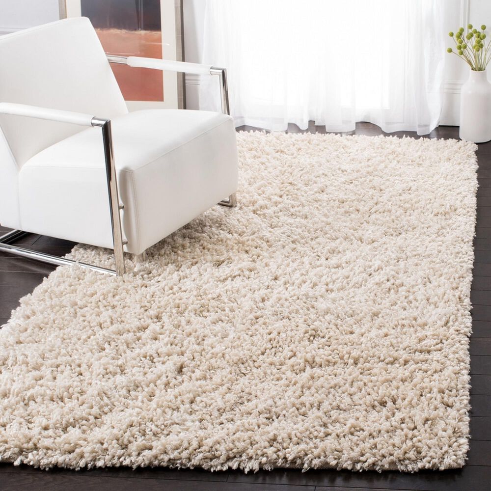 Safavieh Sheep Shag SSG212A 3&#39; x 5&#39; Ivory Area Rug, , large